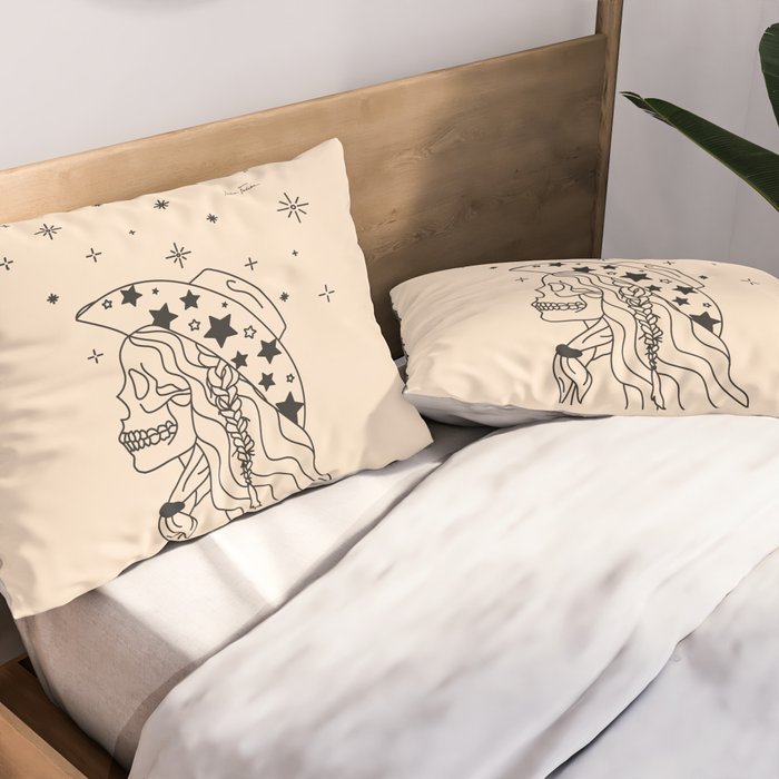 Love or Die Tryinâ - Rhinestone Cowgirl Black & Cream Pillow Sham Gallery Image 2