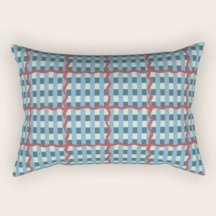 Nautical Rustic Plaid Rectangular Pillow Gallery Image 2