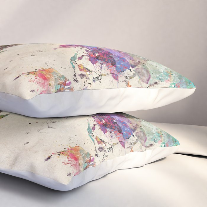 world map rustic Pillow Sham Gallery Image 3