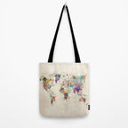 world map rustic Tote Bag Gallery Image 2