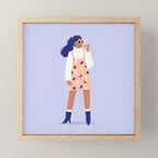 Pizza Babe Mini Art Print Gallery Image 1