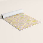 purple haze mushroom flower power wallpaper wiggles // retro art by surfy birdy Yoga Mat Gallery Image 2