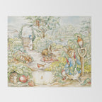 Peter the rabbit  Throw Blanket Gallery Image 2