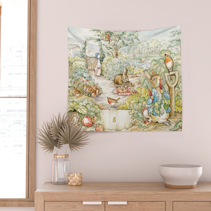 Peter the rabbit  Wall Tapestry Gallery Image 2