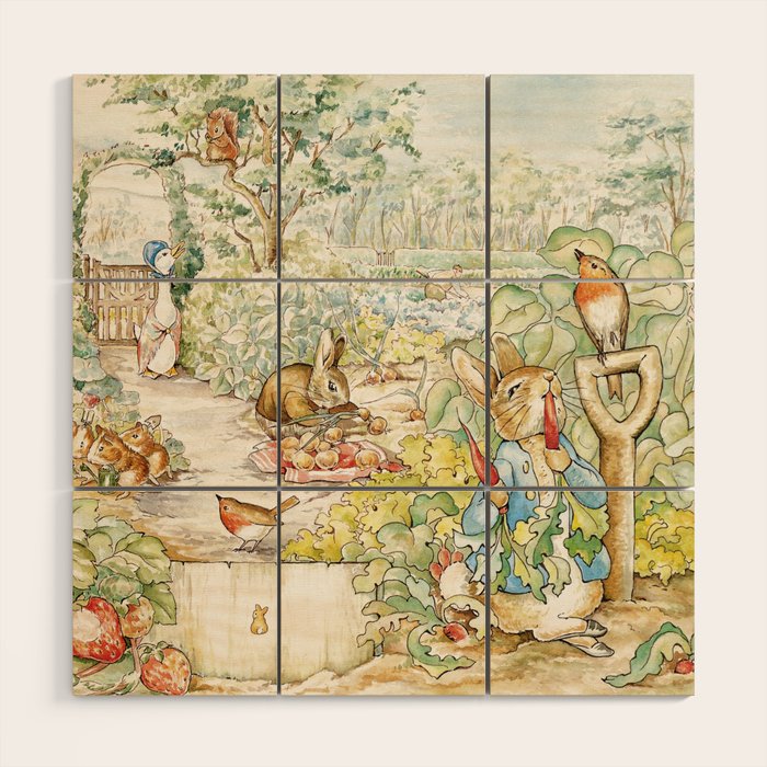 Peter the rabbit  Wood Wall Art Gallery Image 1