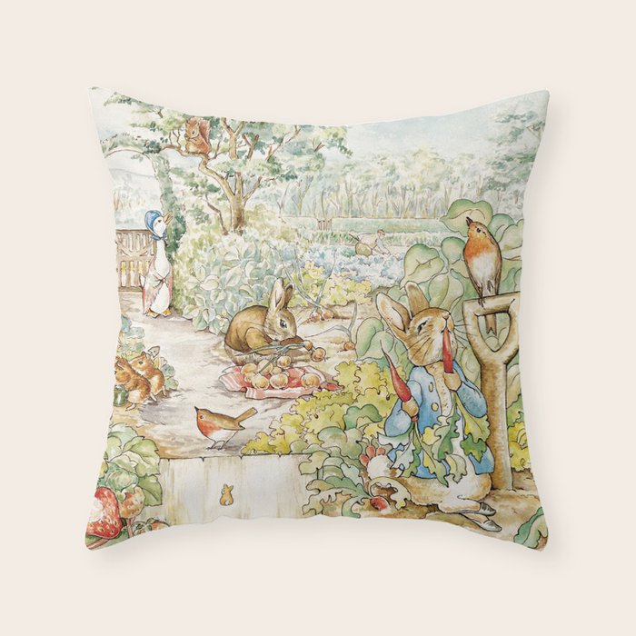 Peter the rabbit  Throw Pillow Gallery Image 6