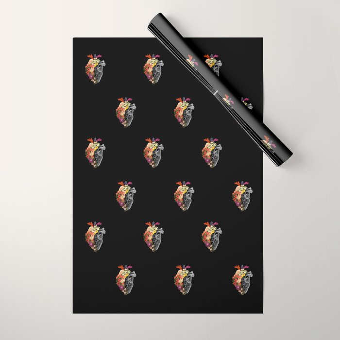 Flower Heart Spring Wrapping Paper Gallery Image 1