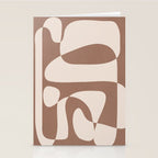 Mocha Modern Abstract 2 Stationery Card Gallery Image 2