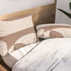 Mocha Modern Abstract 2 Pillow Sham Gallery Image 2