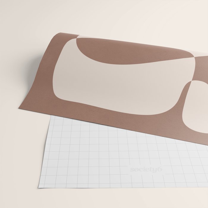 Mocha Modern Abstract 2 Wrapping Paper Gallery Image 2