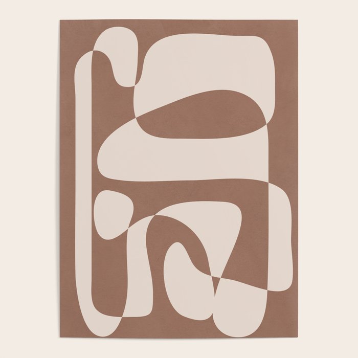 Mocha Modern Abstract 2 Poster Gallery Image 4
