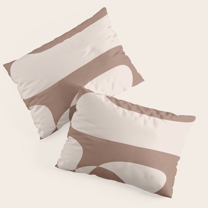 Mocha Modern Abstract 2 Pillow Sham Gallery Image 3