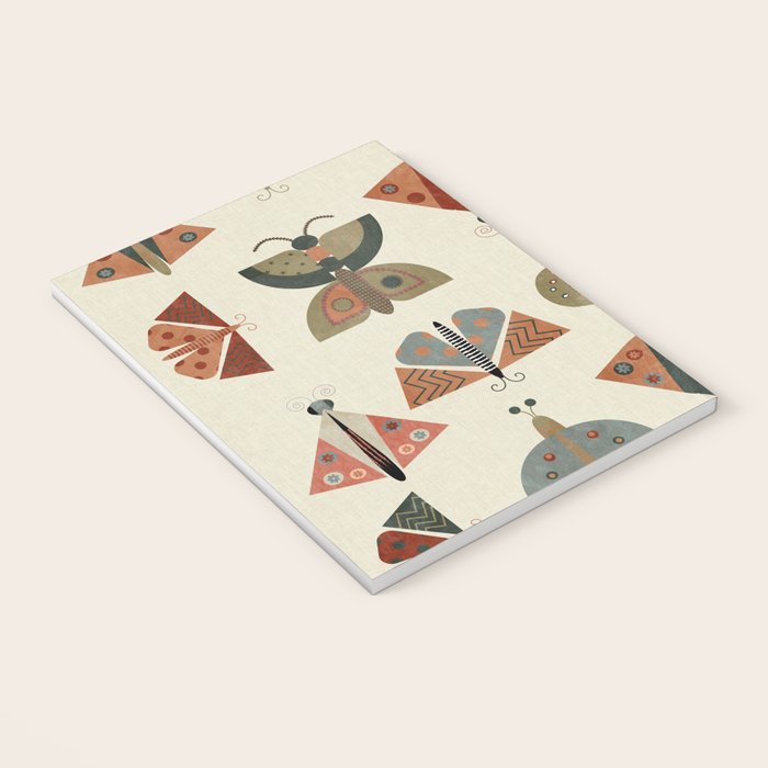 moths retro geo fall abstract Notebook Gallery Image 3