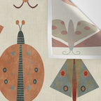 moths retro geo fall abstract Wall Tapestry Gallery Image 3