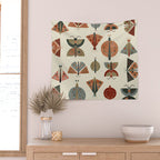 moths retro geo fall abstract Wall Tapestry Gallery Image 2