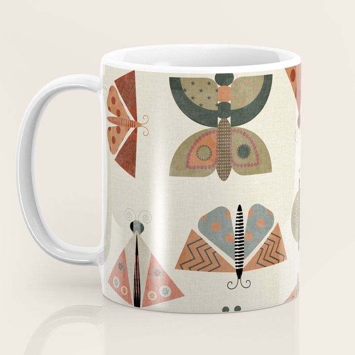 moths retro geo fall abstract Coffee Mug Gallery Image 3