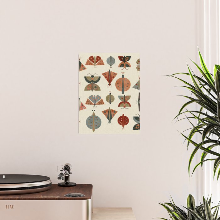 moths retro geo fall abstract Poster Gallery Image 2