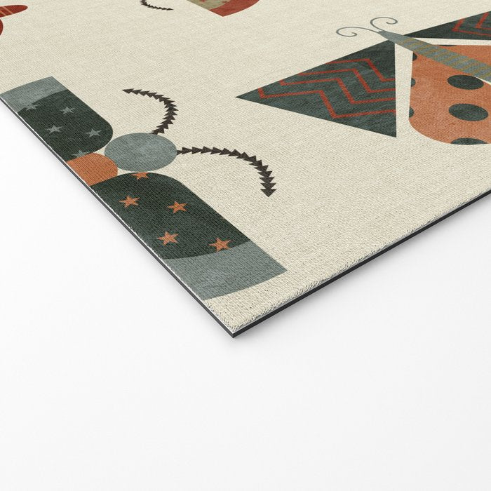 moths retro geo fall abstract Welcome Mat Gallery Image 2