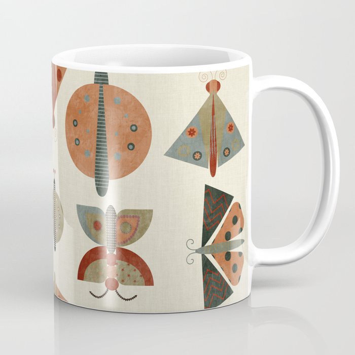 moths retro geo fall abstract Coffee Mug Gallery Image 1
