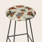 moths retro geo fall abstract Stool Gallery Image 2