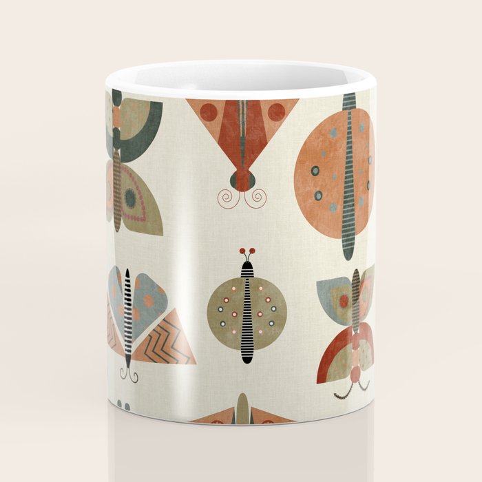moths retro geo fall abstract Coffee Mug Gallery Image 4