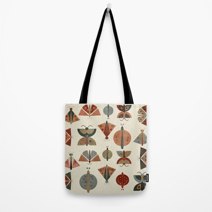 moths retro geo fall abstract Tote Bag Gallery Image 2