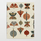 moths retro geo fall abstract Poster Gallery Image 4