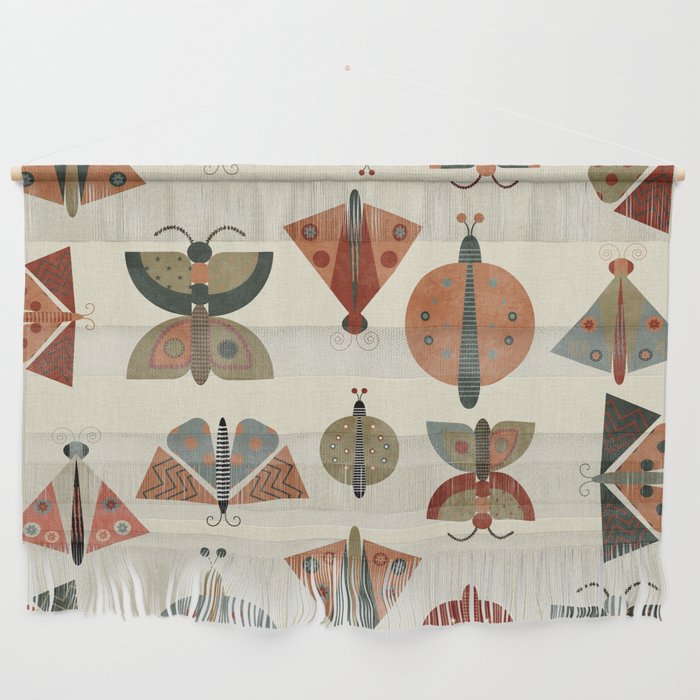 moths retro geo fall abstract Wall Hanging Gallery Image 1