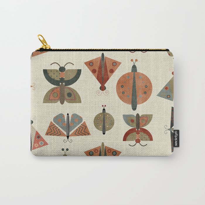 moths retro geo fall abstract Carry All Pouch Gallery Image 1