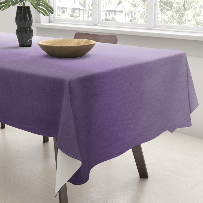 Inspired by Pantone Chive Blossom Purple 18-3634 Watercolor Abstract Art Tablecloth Gallery Image 3