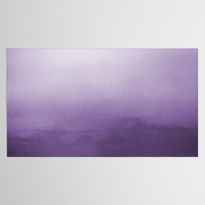 Inspired by Pantone Chive Blossom Purple 18-3634 Watercolor Abstract Art Tablecloth Gallery Image 2