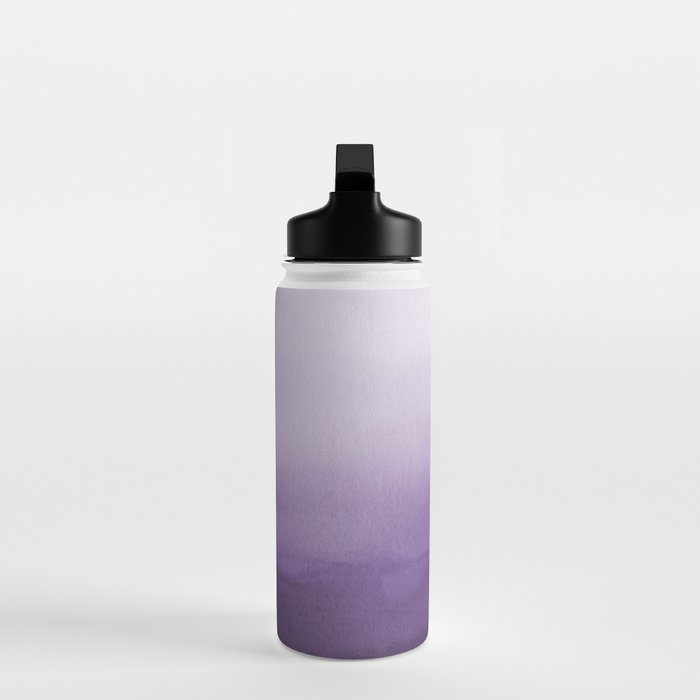 Inspired by Pantone Chive Blossom Purple 18-3634 Watercolor Abstract Art Water Bottle Gallery Image 3