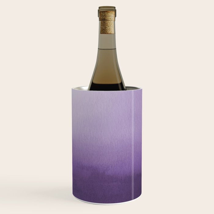 Inspired by Pantone Chive Blossom Purple 18-3634 Watercolor Abstract Art Wine Chiller Gallery Image 3