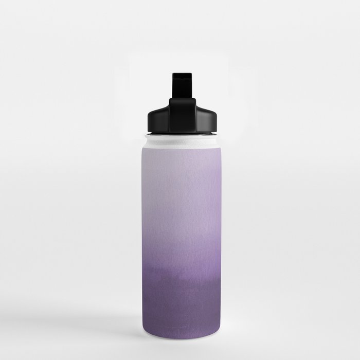 Inspired by Pantone Chive Blossom Purple 18-3634 Watercolor Abstract Art Water Bottle Gallery Image 2