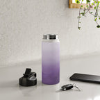 Inspired by Pantone Chive Blossom Purple 18-3634 Watercolor Abstract Art Water Bottle Gallery Image 4