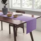 Inspired by Pantone Chive Blossom Purple 18-3634 Watercolor Abstract Art Table Runner Gallery Image 2