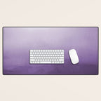 Inspired by Pantone Chive Blossom Purple 18-3634 Watercolor Abstract Art Desk Mat Gallery Image 1