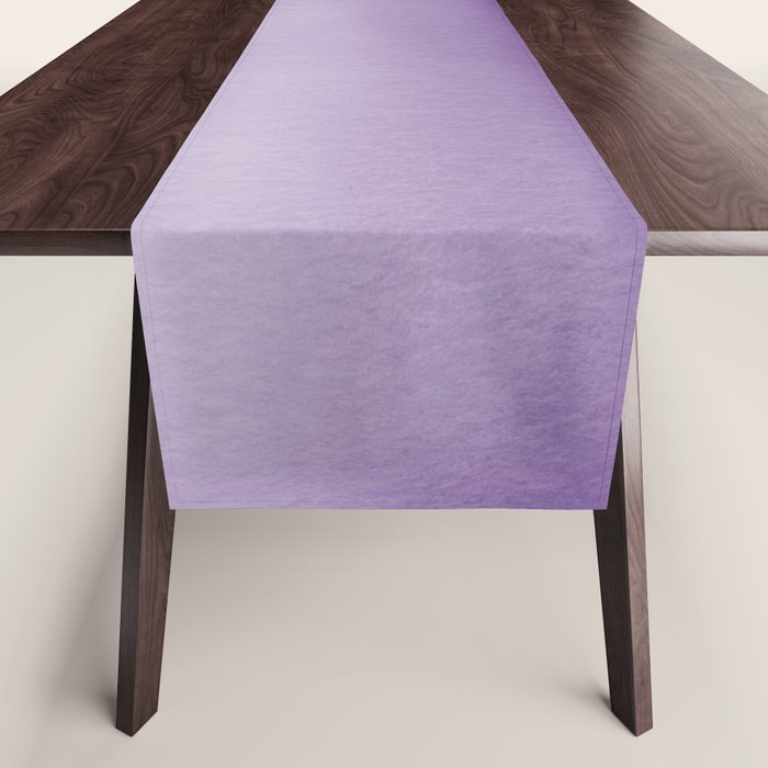 Inspired by Pantone Chive Blossom Purple 18-3634 Watercolor Abstract Art Table Runner Gallery Image 1