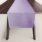 Inspired by Pantone Chive Blossom Purple 18-3634 Watercolor Abstract Art Table Runner Gallery Image 1
