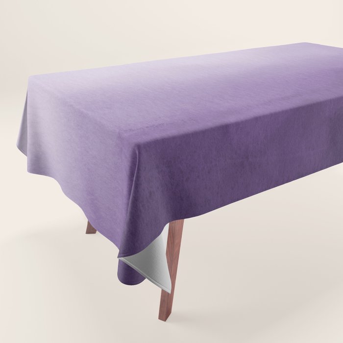 Inspired by Pantone Chive Blossom Purple 18-3634 Watercolor Abstract Art Tablecloth Gallery Image 1