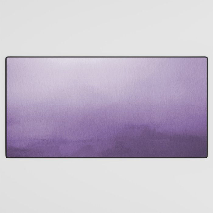 Inspired by Pantone Chive Blossom Purple 18-3634 Watercolor Abstract Art Desk Mat Gallery Image 3