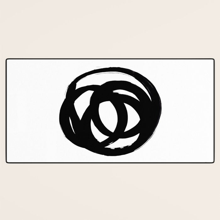 Ink Eye White Background Desk Mat Gallery Image 3
