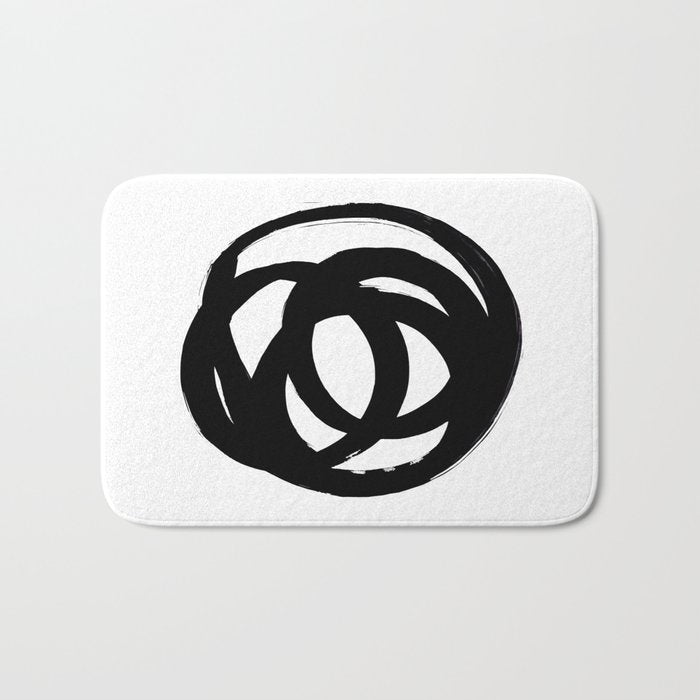 Ink Eye White Background Bath Mat Gallery Image 1