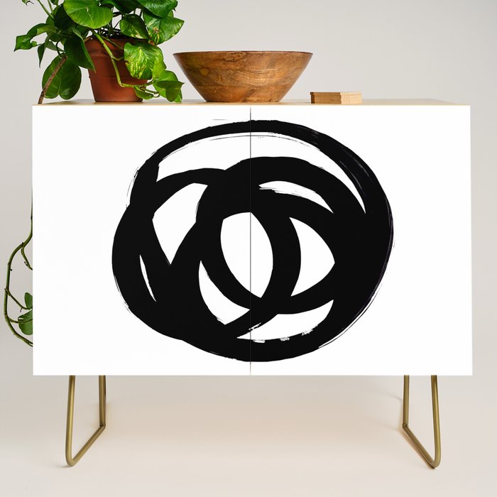 Ink Eye White Background Credenza Gallery Image 1