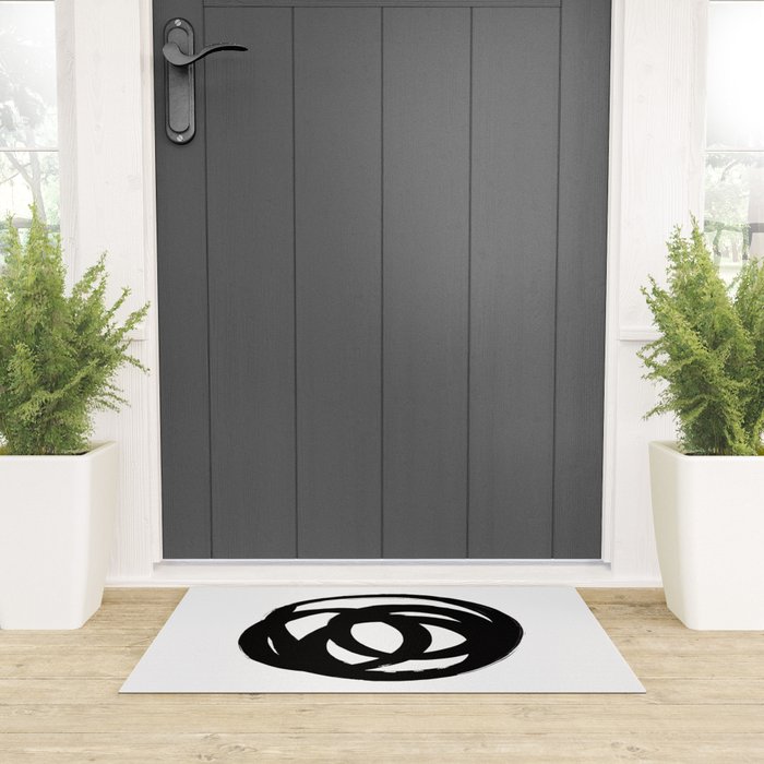 Ink Eye White Background Welcome Mat Gallery Image 3