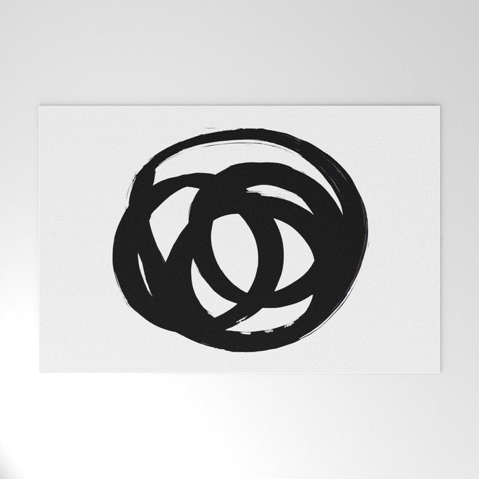 Ink Eye White Background Welcome Mat Gallery Image 1