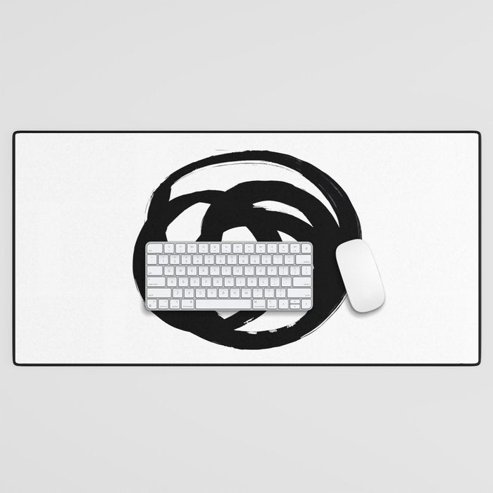Ink Eye White Background Desk Mat Gallery Image 1