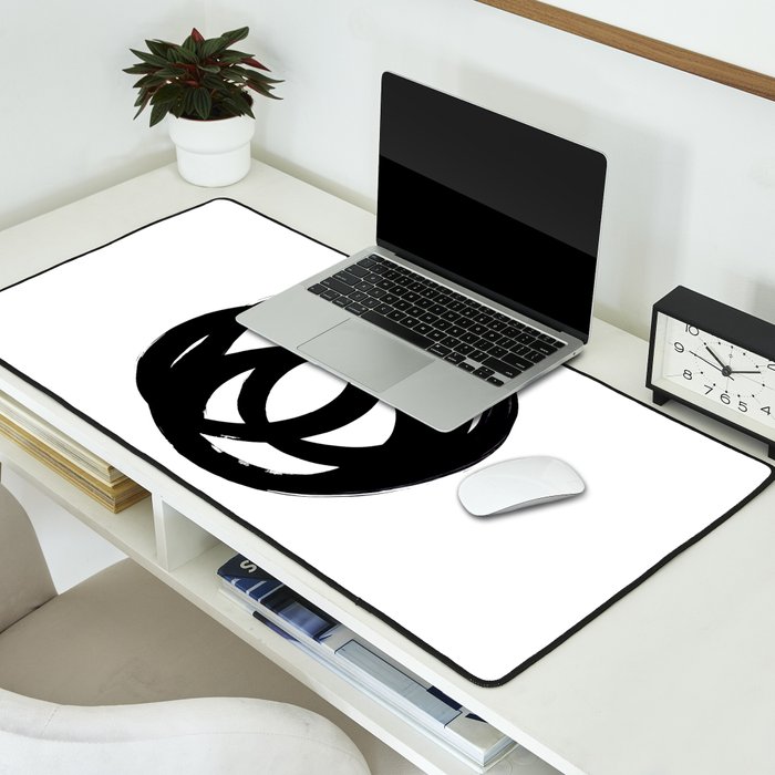 Ink Eye White Background Desk Mat Gallery Image 2