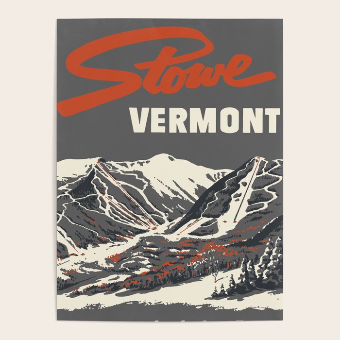 Stowe Vermont, ski capital of the east Poster Gallery Image 1