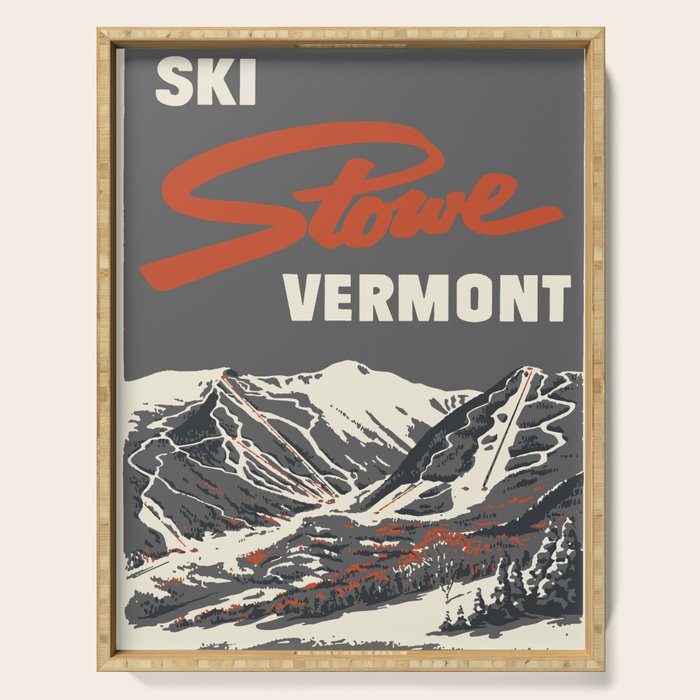 Stowe Vermont, ski capital of the east Serving Tray Gallery Image 1